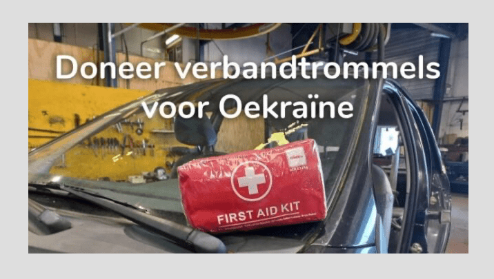 Actie voor Oekraïne met verbanddozen goed op stoom